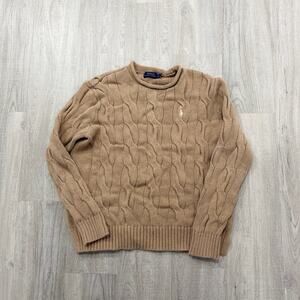 Polo by Ralph Lauren Tan Cable Knit Sweater